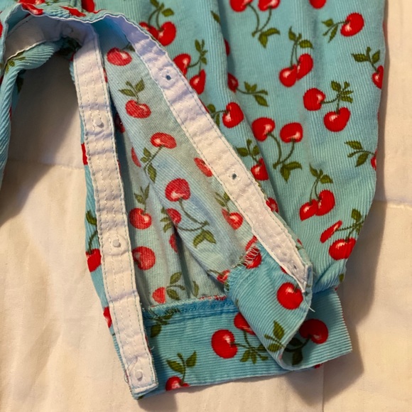 RagsLand,Girls,18mo.turquoise & cherries romper - Picture 3 of 6